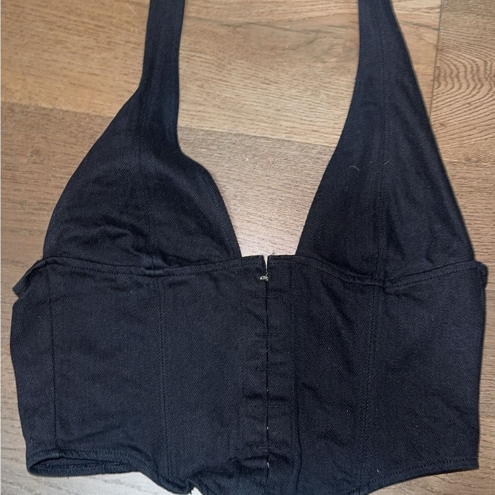 White Fox Boutique Black Halter Top